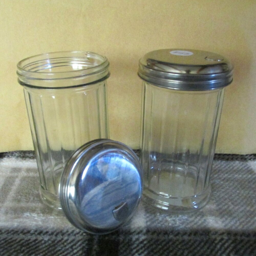 H152A-NEW (2) Vintage Pouring Jars (12oz-5.5inches tall)
